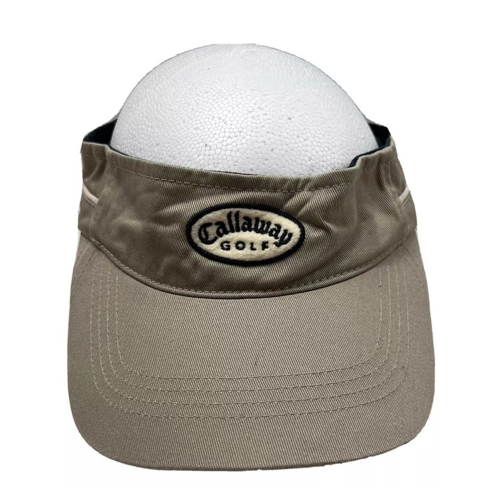 Callaway Golf Visor Hat Embroidered Adjustable Strap Brown